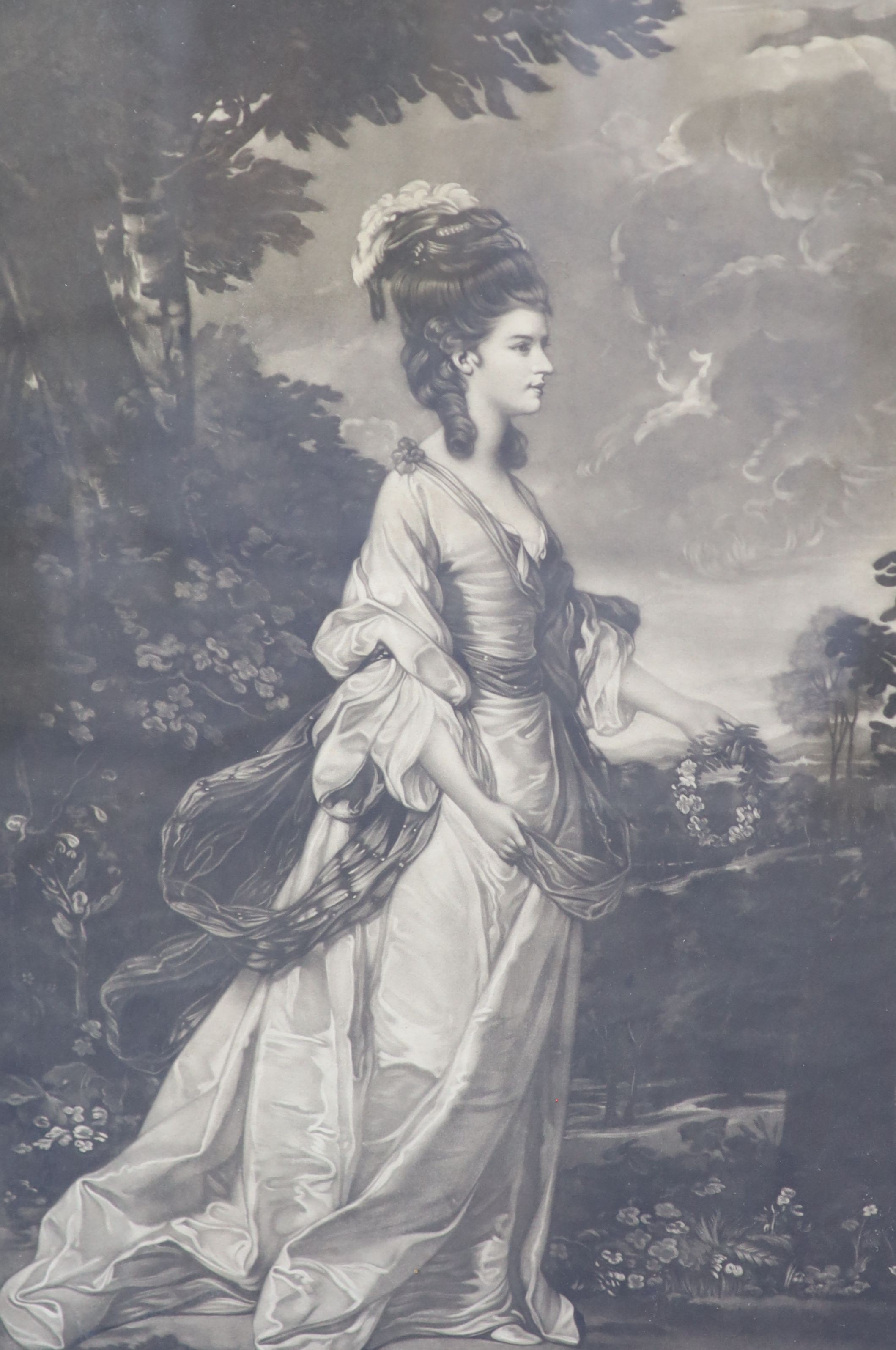 Shiells, Sarah. Ann Yearsley. The Bristol Milkwoman. Mezzotint, 445 x 325cm., engraved by Joseph Grozer. “Publish’d as the Act directs May 16th, 1787